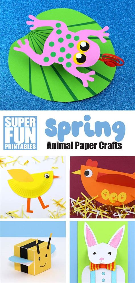 Spring Animal Printable Crafts The Craft Train Spring Arts And