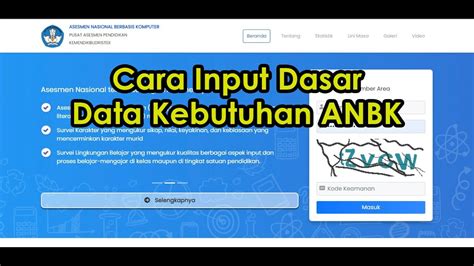 Tutorial Dasar Menginput Data Kebutuhan ANBK SD MI 2022 Part 01 YouTube