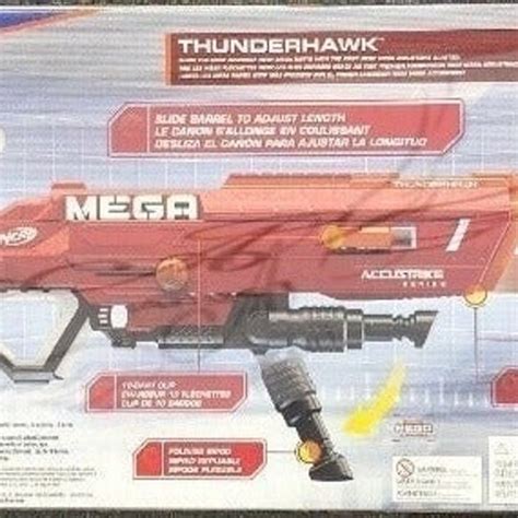 Nerf Toys Nerf Thunderhawk Accustrike Mega Blaster Red Sealed New