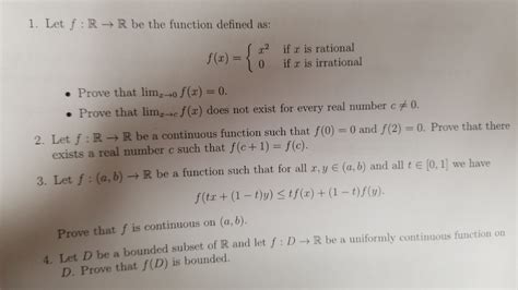 Solved 1 Let F R → R Be The Function Defined As 32 0 If X