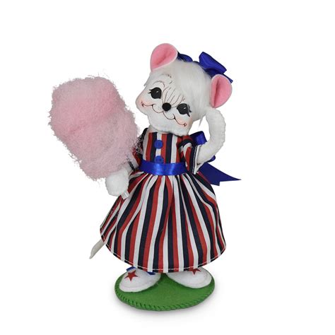 6in Cotton Candy Girl Mouse Annalee Dolls