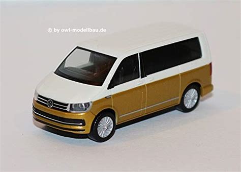 Herpa 038730 VW T6 Multivan Bicolor candyweiß kurkumagelb metallic