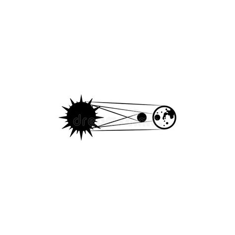 Solar Eclipse Icon Elements Of Space Icon Stock Vector Illustration