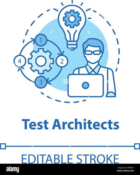 Icono De Concepto Turquesa De Arquitectos De Prueba Ilustraci N De