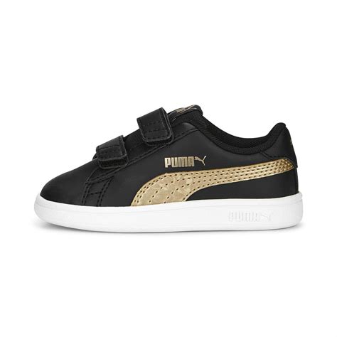 Puma Smash v2 Metallics V Inf Siyah Çocuk Unisex Günlük Spor Ayakkabı