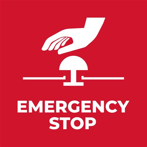 Safety Sign Emergency Stop Button Vector 19842738 Vector Art At Vecteezy