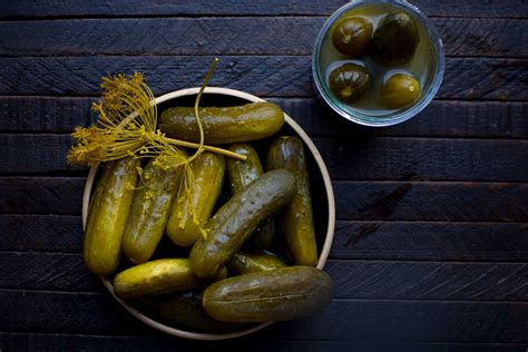 Real Sour Pickles Traditionally Made By Allowing Cucumbers To Ferment