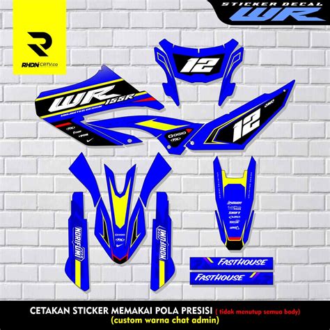 Jual DECAL YAMAHA WR155 DECAL WR 155 STICKER DECAL YAMAHA WR155