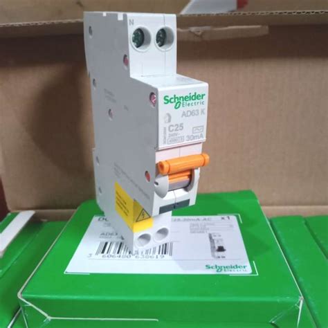 Promo Rcbo Slim Elcb Rccb Schneider 1P 25A Original Diskon 17 Di