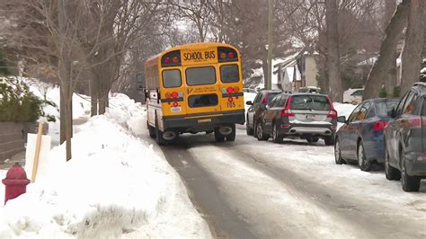 School Buses Getting Stuck On Icy Narrow Roads YouTube