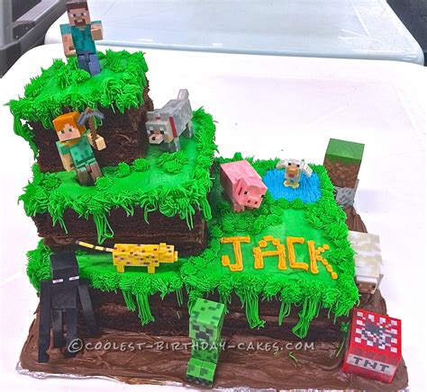 Easiest Minecraft Cake Ever Minecraft Birthday Cake Minecraft Cake