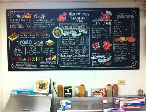 Chalkboard Menu Ideas