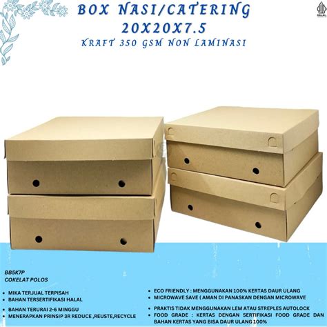 Jual Dus Nasi X Box Catering Kraft Bahan Gsm Bb K P Shopee