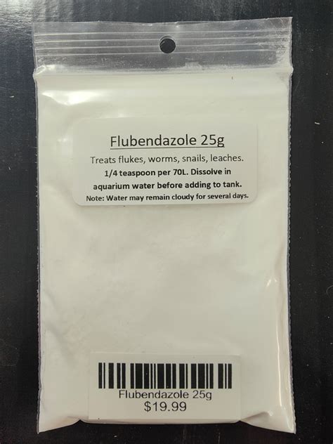 Flubendazole 25g - Wonderworld Aquarium & Pet Centre