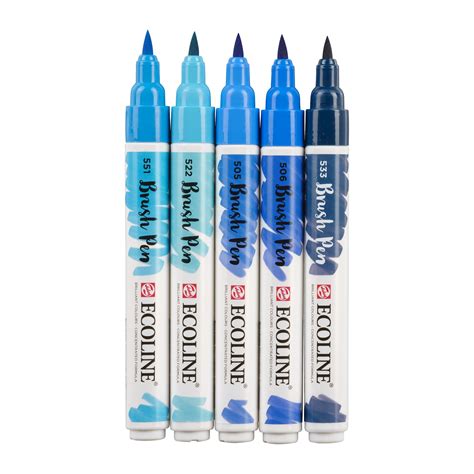 Meinmangashop ECOLINE Brushpen 5er Sets Blau