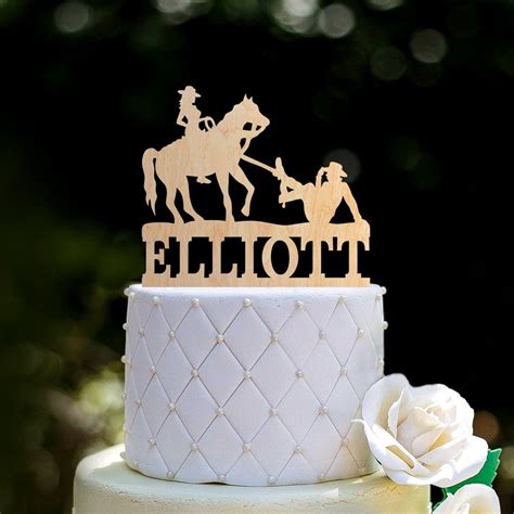 Cowboy And Cowgirl Wedding Cake Toppercowboy Cowgirl Wedding Etsy