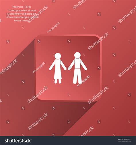 Vector Man Woman Restroom Sign Stock Vector Royalty Free 304671275