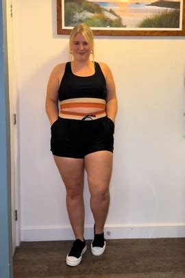 Black Colorblock Zipper Back Sporty Bikini Top With Boy Short Set