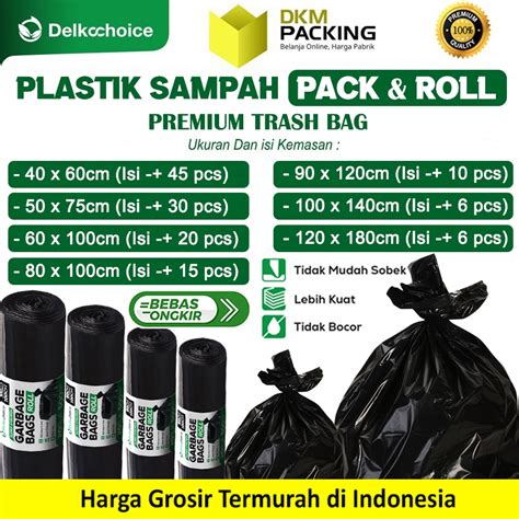 Jual Kantong Plastik Sampah Jumbo Trash Bag Hitam Tebal Premium