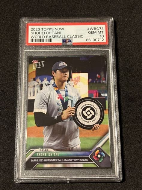 Yahoo オークション PSA102023 Topps Now Baseball 大谷翔平 WBC73