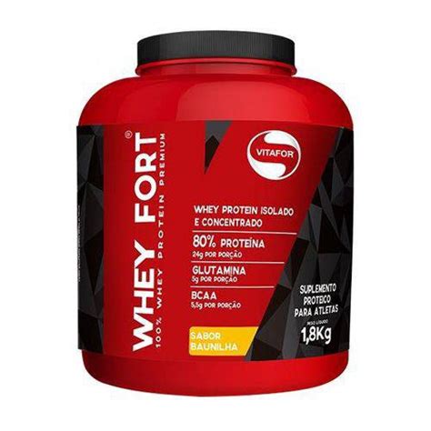 Whey Fort Sabor Baunilha 1 8Kg Vitafor Submarino