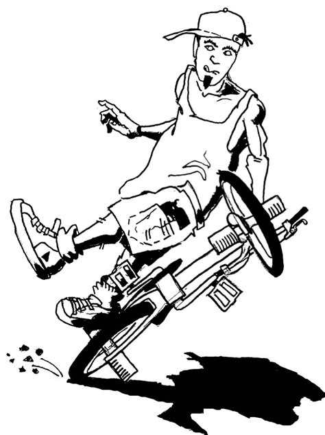 Bmx Coloring Page - Coloring Home