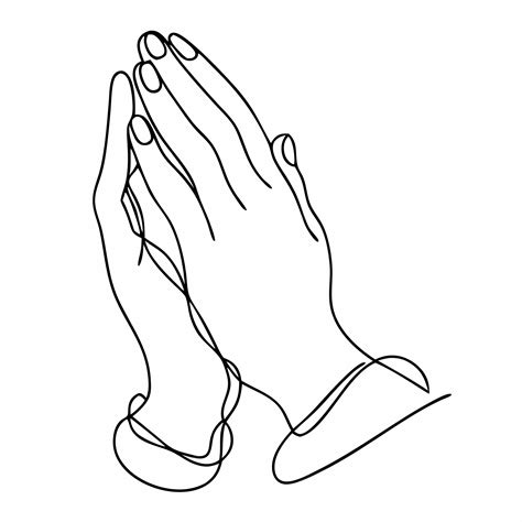 Premium Vector | Continuous single line drawing of hands clasped in