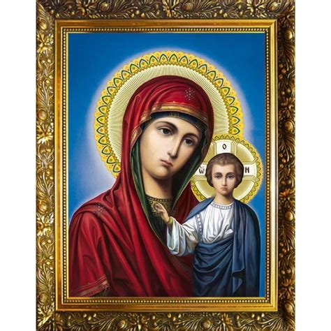 Алмазная мозаика "Казанская икона Божьей Матери" 30 * 40 см - купить с ...