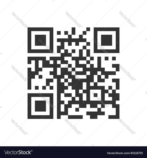 Qr code icon fake template of quick response Vector Image