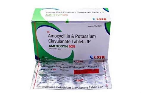 Amexosyn 625 Amoxicillin And Potassium Clavulanate Tablets Ip Packaging Type 10x10 Strip Rs 400