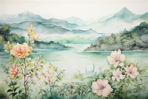 Watercolor Painting of Nature Landscape Graphic by Forhadx5 · Creative ...