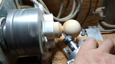 Turning Wooden Ball On A Lathe Using Milling Spindle YouTube