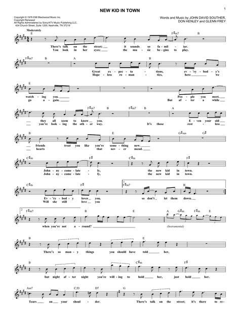 New Kid In Town Lyrics 11