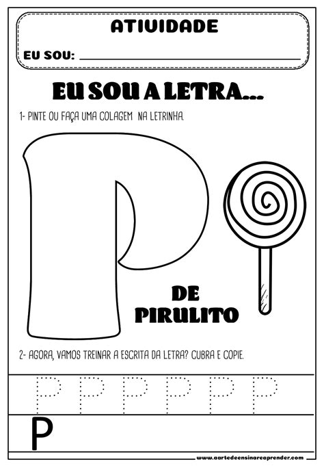 Letra P Para Colorir Edukita