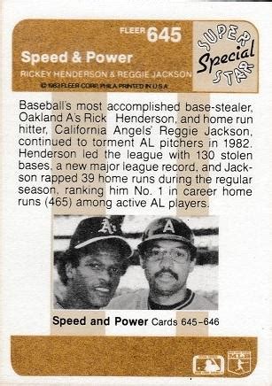 Power Reggie Jackson 645 Prices 1983 Fleer Baseball Cards