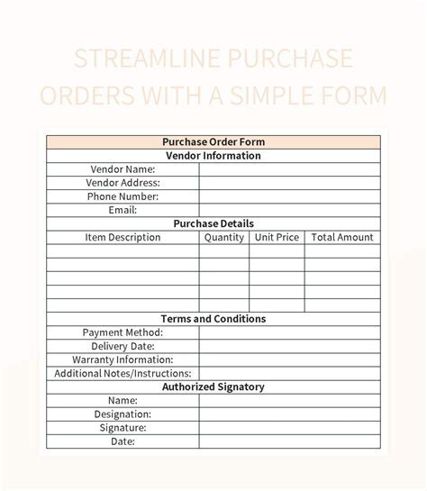 Ways To Streamline Purchase Orders With Excel Template