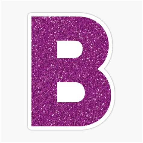 "Letter - B Glitter" Sticker for Sale by Hayatartdesign | Redbubble