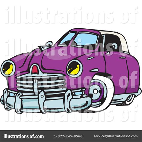 Hot Rod Clipart #65655 - Illustration by Dennis Holmes Designs