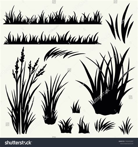 Black And White Grass Background Clipart