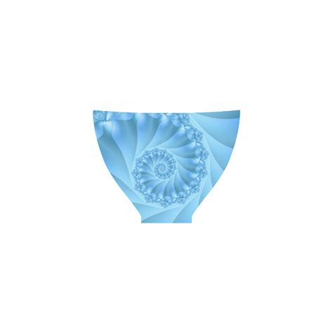 Blue Spiral Fractal Custom Bikini Swimsuit ID D