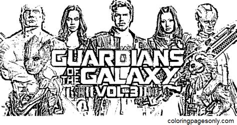 Printable Guardians Of The Galaxy Coloring Pages Ready For Download