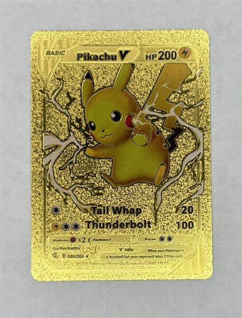 Message Wooden Trademark Pikachu V Gold Any Spring Doll