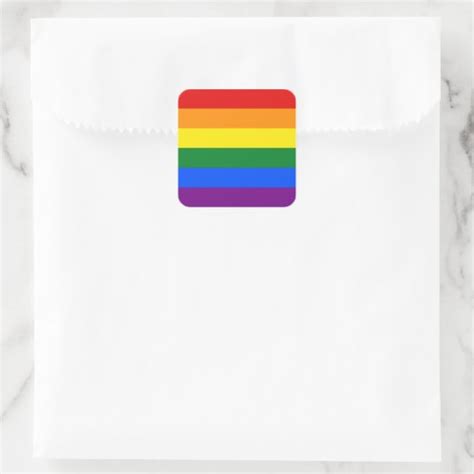 Lgbt Rainbow Gay Pride Flag Square Sticker Zazzle