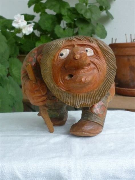 Anton Sveen Vintage Norwegian Hand Carved Wooden Troll Etsy