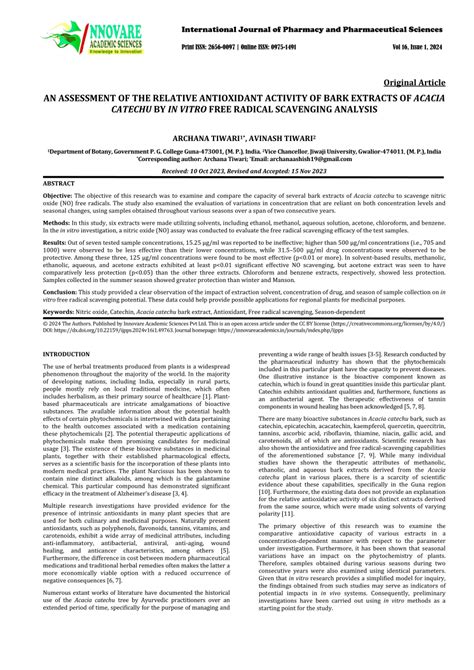 Pdf An Assessment Of The Relative Antioxidant Activity Of Bark