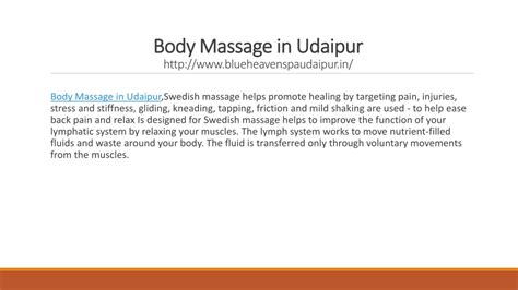 Ppt Body Massage In Udaipur Powerpoint Presentation Free Download