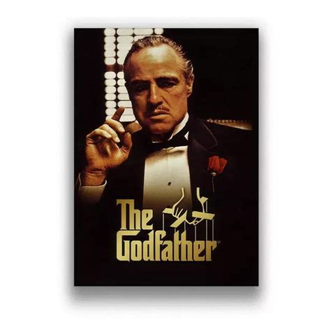 โปสเตอรภาพวาดผาใบ ลาย Gangsters Godfather สไตลคลาสสก สาหรบตกแตง