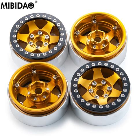 MIBIDAO Llanta Beadlock De Aluminio Para Coche Teledirigido Accesorio