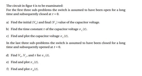 Solved The Circuit In Figur 4 Is To Be Examinated For The Chegg