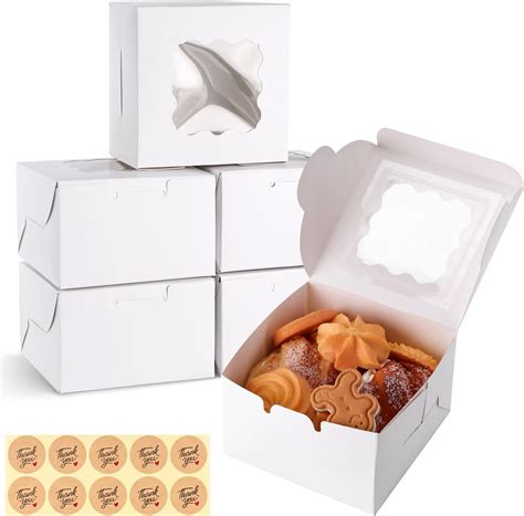 Juvale 25 Pack Mini Cake Boxes With Window Individual